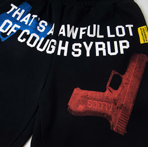 Pantalons de survêtement pour hommes Shorts de qualité supérieure 100% pantalons courts en coton Basketball C'EST BEAUCOUP de shorts de sirop contre la toux pour hommes - Product Image 5