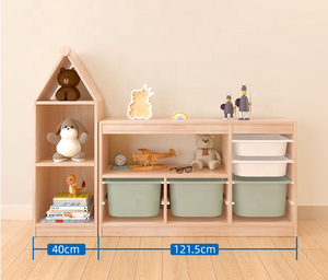 Armoire de rangement de jouets pour enfants salon contre le mur grande capacité étagère bébé livre d'images étagère de rangement armoire à jouets - Product Image 3