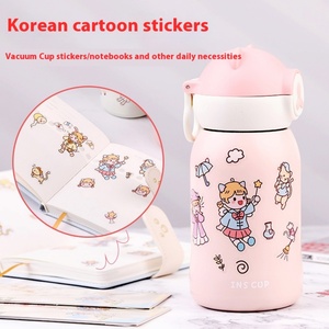 Autocollant personnalisé transparent en PVC motif étoile de dessin animé pour tasse thermos, étiquette étanche de 1 pouce pour valise, idéal pour le thé - Product Image 4