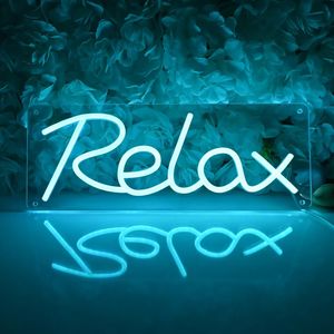 Customized LED Relax Neon Sign Light Ice Blue Kids Room Night Light Man Cave <strong>Game</strong> Room Bedroom Office Party Wall 15.75''x 5.9'' - Product Image 4