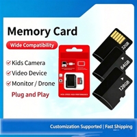 Carte mémoire flash haute vitesse mini 32 Go 64 Go 128 Go avec adaptateur A2 U3 pour appareil photo téléphone