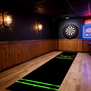 Let's Play Darts Printed Rectangular Mat 237cm x 8" Non-Slip Rubber Backing Home Use - Product Image 4
