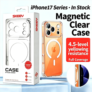 Custodia Protettiva Magnetica Trasparente per <span class=keywords><strong>iPhone</strong></span> 18 17 16 15 Pro Max, Anti-ingiallimento Compatibile con Ricarica Wireless - Product Image 1