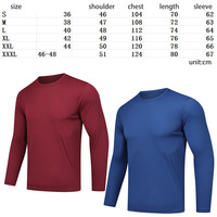 T-shirt de sport blanc vierge à logo personnalisé, col rond, séchage rapide, anti-transpiration, manches longues, en polyester, pour la course à pied