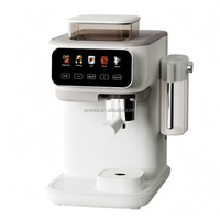Machine à café expresso ANWELL 20 bars avec buse vapeur, écran tactile, semi-automatique, 1350W, réservoir 1,5L, distributeur