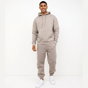 Nuevo Conjunto Deportivo de Moda para Hombre, Color Sólido, Tejido Grueso, Sudadera con Capucha, 100% Algodón - Product Image 1