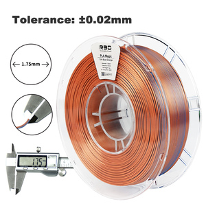 Filament <span class=keywords><strong>PLA</strong></span> magique R3D <span class=keywords><strong>orange</strong></span> et bleu, 2 couleurs, soyeux, pour imprimante 3D FDM/stylo 3D, 1,75 mm, 1 kg, 340 m de longueur, tolérance de 0,02 mm, ROHS - Product Image 4