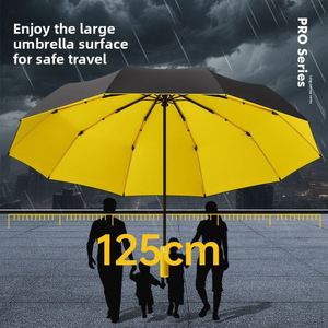 Parapluie pliable extra-large professionnel, 10 baleines, entièrement automatique, résistant aux intempéries, double usage, protection UV - Product Image 1