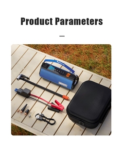 Compresseur d'air portable 12V tout-en-un 10000 mAh, mini gonfleur de pneus, alimentation de démarrage d'urgence, charge USB-C, camion, moto - Product Image 5