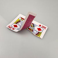 Cartes à jouer promotionnelles pour salon professionnel, sur mesure, 290 g/m², sans plastique, avec revêtement écologique et glisse fluide, avec boîte en papier pour usage familial