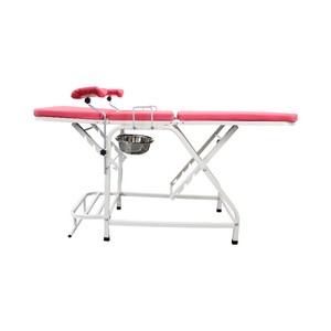 Tempat tidur pemeriksaan ginekologi Manual, kursi pemeriksaan sederhana rumah sakit, Meja Obstetri dapat dilipat medis - Product Image 3