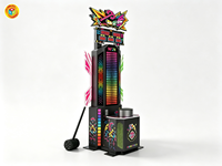 Machine de jeu de force de frappe à monnayeur pour parc d'attractions, avec distribution de tickets, pour centre de jeux