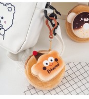 En gros, mini porte-monnaie en peluche mignon à motif dessin animé, sac porte-clés, modèle chiot et pomme, portable, pour étudiants, femmes et enfants, pour le rangement d'écouteurs
