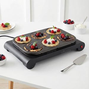 Grill électrique multifonctionnel antiadhésif pour 6 personnes, pour raclette, crêpes et pancakes, idéal pour les fêtes - Product Image 3
