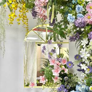 Flor de seda hecha a mano pared Monet jardín serie boda fotografía telón de fondo interior decoración del hogar al por mayor de alta calidad - Product Image 5