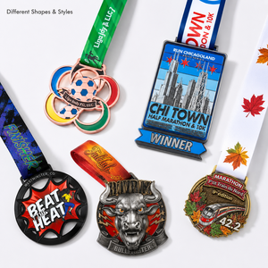 Medal Custom Design Custom Sports Medals Zinc Alloy Award Medal Wholesale Personalized Medals With Ribbon OEM Supplier - Product Image 2