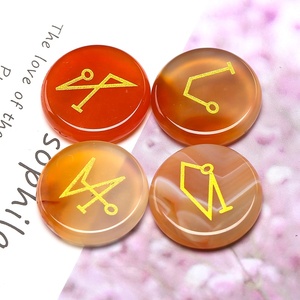 Commercio all'ingrosso Ametista Naturale di Palma Rune di Pietra Set Inciso Pietre Per Divinazione - Product Image 4