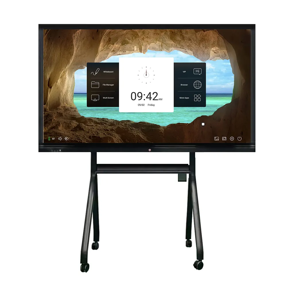 Papan tulis putih layar LCD interaktiva 2024 papan tulis pintar Harga papan putih peralatan pendidikan interaktif papan tulis