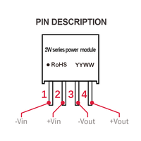 Hi-Link ménage abaisseur B1205S-2WR3 2W 12V à 3.3V/5V/9V/12V/15V/24V mini convertisseur 90% efficacité alimentation isolée