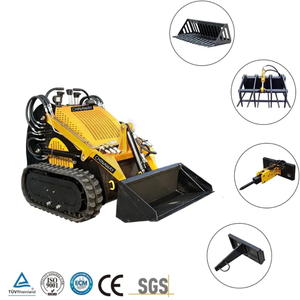 รถตักล้อยางขนาดเล็ก Qw850 แบบตีนตะขาบ พร้อมระบบไฮดรอลิกด้านหน้า เครื่องยนต์ และแขนยืดไสลด์ได้ สำหรับงานเคลื่อนย้ายดิน - Product Image 5