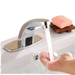 Robinet intelligent à capteur <span class=keywords><strong>infrarouge</strong></span> automatique avec noyau en céramique et poignée unique en laiton, design moderne pour salle de bain - Product Image 1