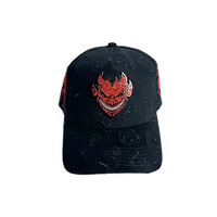 Cappelli Personalizzati con Ricamo 3D, Cappellini Chucky Originali Neri con Visiera Curva, Berretto Dandi a 5 Pannelli Regolabile, Cappelli da Baseball Chucky