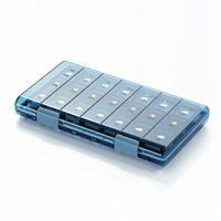 Boîte à pilules en anglais, organiseur de médicaments, conteneur de rangement hebdomadaire, 21/28 compartiments, boîte de rangement