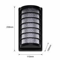 Applique murale extérieure LED cylindrique 12W certifiée ETL, étanche et robuste, pour escalier extérieur et entrée de cour