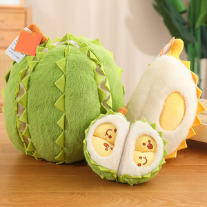 ใหม่<span class=keywords><strong>หมอน</strong></span>ตุ๊กตาผ้ากำมะหยี่ทุเรียนแบบลอกออกได้ของเล่นรูปผลไม้ทุเรียนผ้ากำมะหยี่นุ่มและมีชีวิตชีวา - Product Image 5