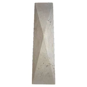 Lampe murale LED imperméable d'extérieur, carrée, style pierre jaune, pour cour, villa, maison d'hôtes, restaurant, éclairage de balcon - Product Image 4