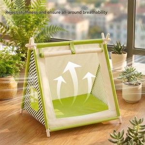 Casa para Gatos y Perros, Tipo Tienda de Campaña para Todas las Estaciones, Tejido Removible y Lavable para Verano y Otoño, Plegable y Portátil - Product Image 4