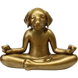 Statue de chien méditant, ornement décoratif pour table ou armoire, statue d'animal, ornements en résine, vente chaude - Product Image 5