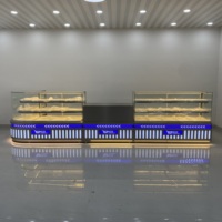 Vitrine réfrigérée sur mesure en verre trempé marbré, écran LED, éclairage tricolore, facile à nettoyer, verticale