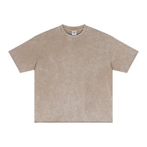 Camiseta Básica de Color Sólido para Hombre con Logotipo Personalizado, 100% Algodón, Manga Corta, 220g, Estilo Hip Hop, Transpirable, Suave, Corte Regular, Ropa Casual de Verano - Product Image 4