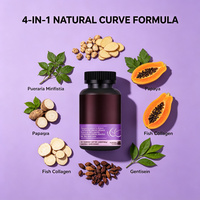 Gummies Courbes pour l'Amélioration Mammaire : Pueraria Mirifica, Papaye, Collagène, Génistéine – Naturel, Pleine Fermeté, Élasticité de la Peau pour Femmes