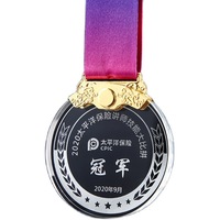 Medallas de Cristal Personalizadas de Alta Calidad 2025, Trofeo de Cristal Transparente, Medallas para Gimnasia, Fútbol, Baloncesto