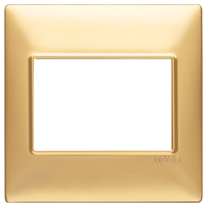 Plaque d'interrupteur mural Vimar or mat 14,5x9,5 cm pour cache-prise électrique - Product Image 1