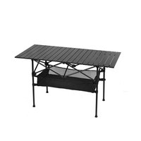 WoQi table pliante japonaise réglable en hauteur, grand poteau pliable en aluminium de luxe bureau de camping