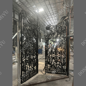 Ngoài trời lớn sang trọng trang trí vườn an ninh nướng thiết kế đúc rèn sắt cổng đường lái xe lối vào cửa chính - Product Image 2