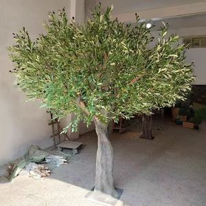 Nuevo Olivo Artificial Grande, Personalizable, Moderno, Hecho a Mano, Realista, Ecológico, Duradero, de Vidrio Verde Sintético para Interiores - Product Image 4