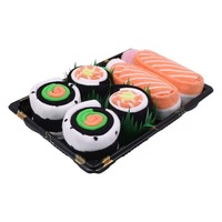 Boîte cadeau en forme de sushi, chaussettes en coton, amusantes et originales