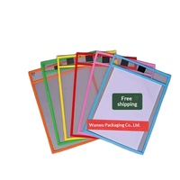 Stock de fiches PVC A4 transparentes, laminées, effaçables et réutilisables, pour l'apprentissage précoce des enfants, le traçage, la peinture et la couture, à suspendre