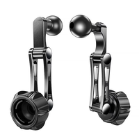 Support de téléphone portable pliable et réglable avec tige d'extension, base à rotule de 17 mm, accessoires, installation rapide par clip sur grille d'aération