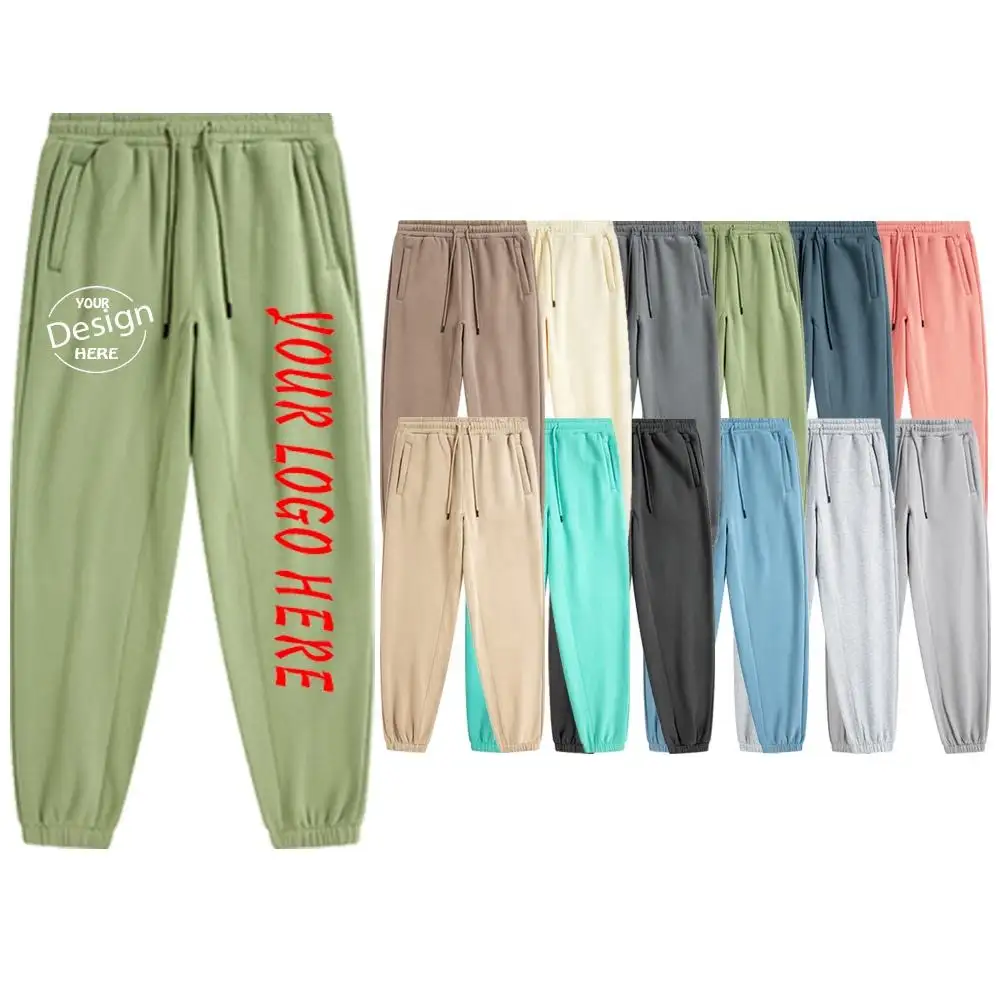 custom sweat pants unisex jogging pants high quality gray sweatpants printed plain blank fleece bottoms jogger for men