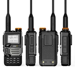 2023 KSUN UV60D 3-5km 144-520mhz FM CB HAM Two Way Radio Air Band Transceiver UHF VHF Dual Band PTT Walkie Talkies