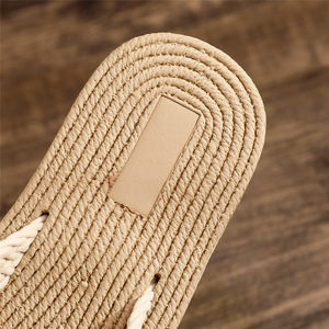 Novedad de verano, sandalias de alpargata para mujer, cuerda de cáñamo, ropa exterior EVA, <span class=keywords><strong>chanclas</strong></span> planas, plataforma, tendencia de moda de playa - Product Image 5