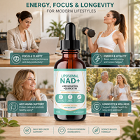 Amazon Best Seller NAD Liquid Drops 300mg Suplemen Murni NAD Drops untuk Perbaikan DNA Siap FBA Pabrik Label Pribadi