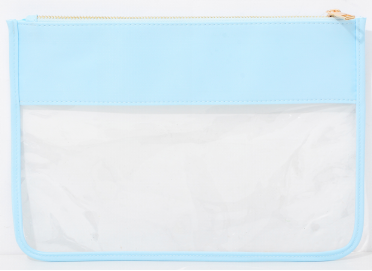 Pochette plate claire bleu glace