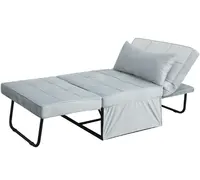 Chaise inclinable en lin de style italien moderne, ensemble de mini canapé d'angle pour salon, promo