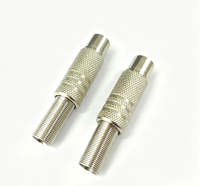 Connecteur de câble TV mâle tout métal sans soudure de 9,5 mm